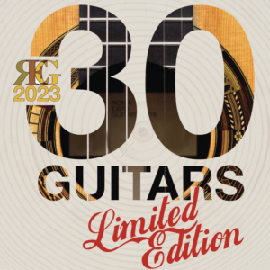 locandina 30 chitarre "limited edition" al Roma Expo Guitars 2023